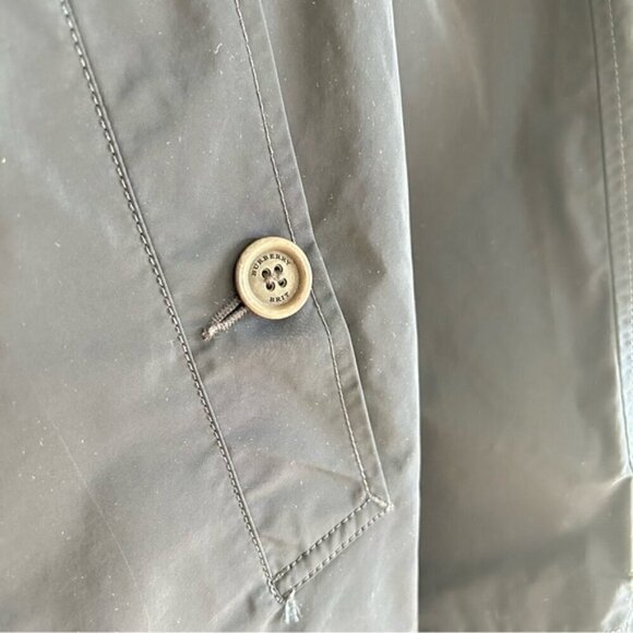 Burberry Brit Navy Hooded Short Trench Coat sz XS - Picture 6 of 9